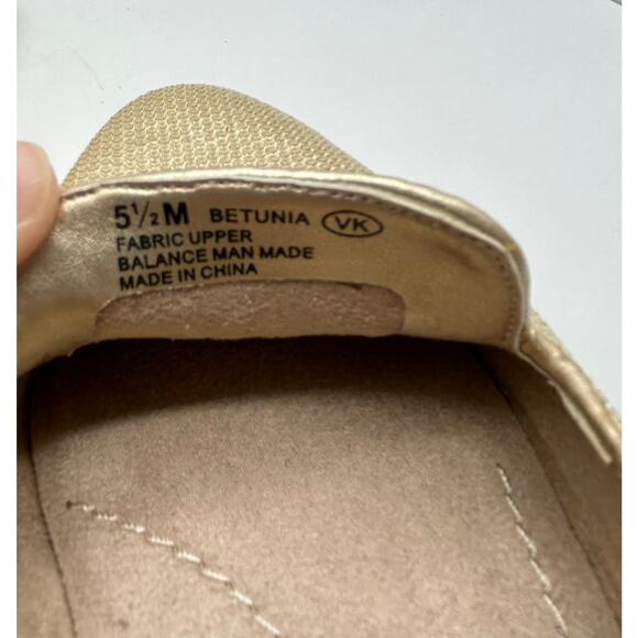 NIB Aerosoles Gold Sequin Smoking Loafers 5.5 Dressy Evening Party Costume New - Picture 8 of 16